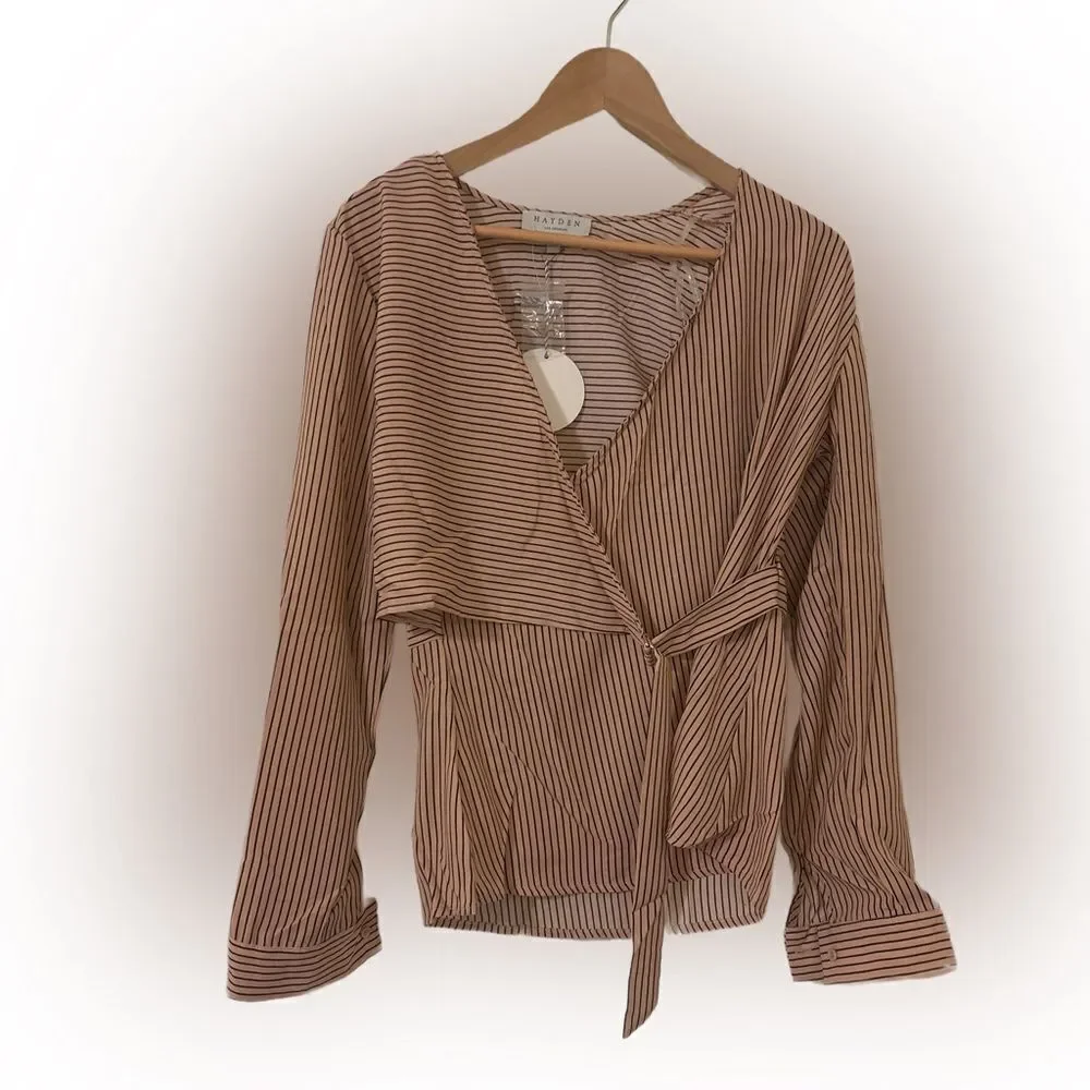 Hayden LA Long Sleeve Wrap Shirt